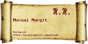 Mocsai Margit névjegykártya