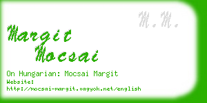 margit mocsai business card